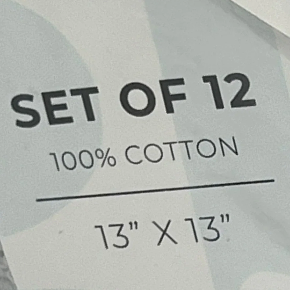 Great Bay Collection Wash Cloths Set of 12 Pale Blue 13x13 Cotton New